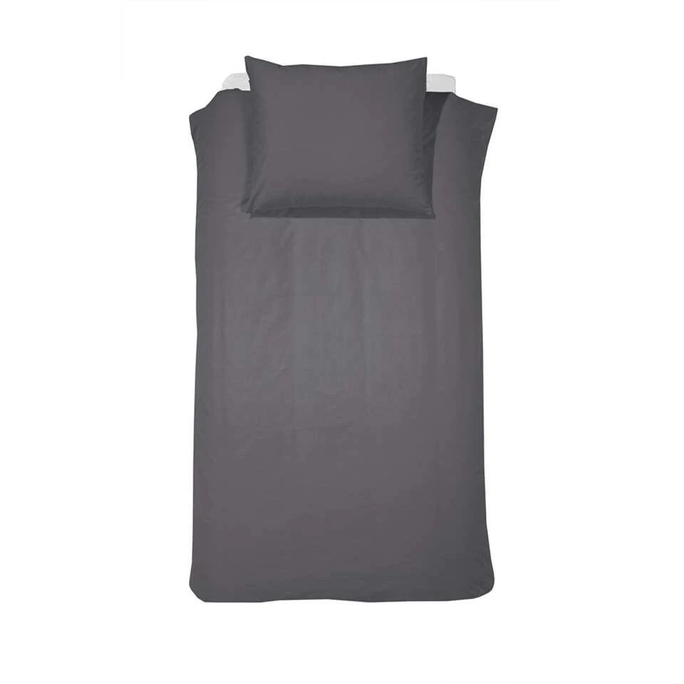 Cinderella Dekbedovertrek Uni Flanel - Antraciet - 140x200/220 Cm 3 Cinderella Dekbedovertrek Uni Flanel - Antraciet - 140x200/220 Cm