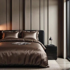 Satijn Dekbedovertrek Glossed Bruin-1-persoons (140 X 200/220 Cm) -Leen Bakker Winkel 877334fb60944bbdbd681f6508b26184