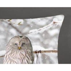 Good Morning Sneeuwuilen Flanel Dekbedovertrek Grijs-1-persoons (140 X 200/22... -Leen Bakker Winkel 881c39d685364b1abfe856deeacef64e