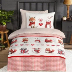 Good Morning Timmy Flanel Dekbedovertrek Rood -Leen Bakker Winkel 8aee8758b1fc44f0a915b5f4ef9de2e5