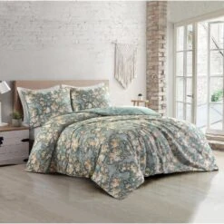 Papillon Dekbedovertrek Aurora - 200x200/220 Cm - Groen -Leen Bakker Winkel 8d32e73a1a0b496bbb18c062e6e582dd