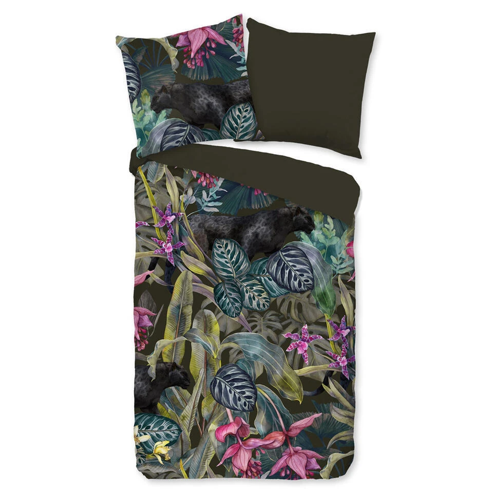 Pure Dekbedovertrek "bladeren / Jungle" - Multi - (200x200/220 Cm) - Microfiber 5 Pure Dekbedovertrek "bladeren / Jungle" - Multi - (200x200/220 Cm) - Microfiber - Afbeelding 3