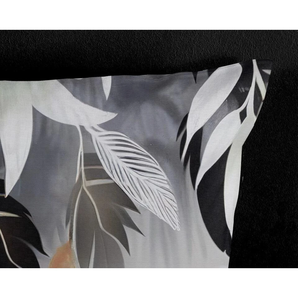 Pure Dekbedovertrek "bladeren" - Grijs - (240x200/220 Cm) - Microfiber 6 Pure Dekbedovertrek "bladeren" - Grijs - (240x200/220 Cm) - Microfiber - Afbeelding 4