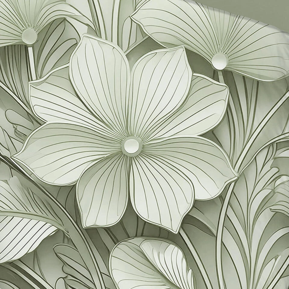 Good Morning Artdeco Dekbedovertrek Groen-2-persoons (200 X 200/220 Cm) 5 Good Morning Artdeco Dekbedovertrek Groen-2-persoons (200 X 200/220 Cm) - Afbeelding 3