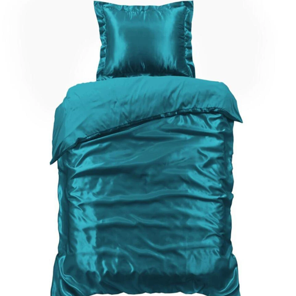 Glanzend Satijnen Dekbedovertrek Beauty Silk Aqua-Lits-jumeaux (240... 6 Glanzend Satijnen Dekbedovertrek Beauty Silk Aqua-Lits-jumeaux (240... - Afbeelding 4