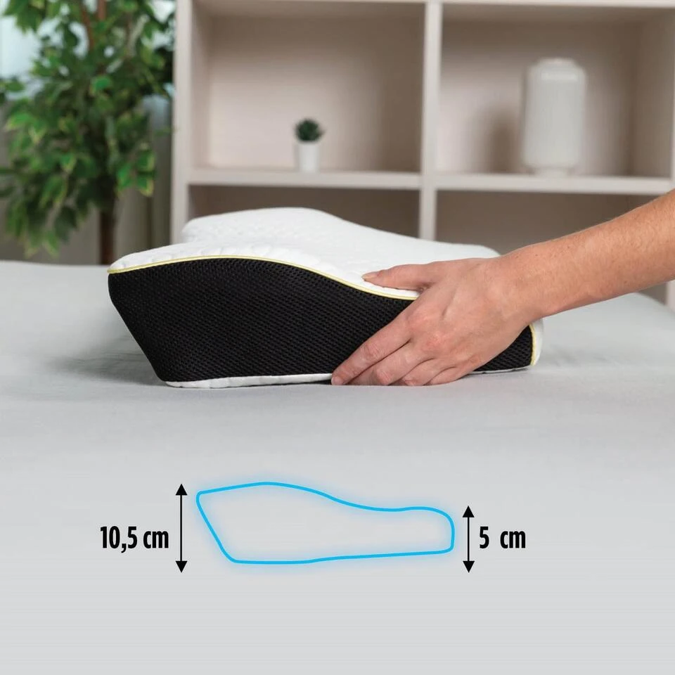 Vitapur Memosilver Anatomisch Anti-Snurk Kussen - 60x40 Cm 10 Vitapur Memosilver Anatomisch Anti-Snurk Kussen - 60x40 Cm - Afbeelding 8