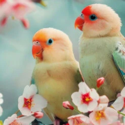 Good Morning Love Birds Dekbedovertrek Aqua-Lits-jumeaux (240 X 200/220 Cm) -Leen Bakker Winkel 9ccfe4c821044b09b8068219d5dffbd5 1