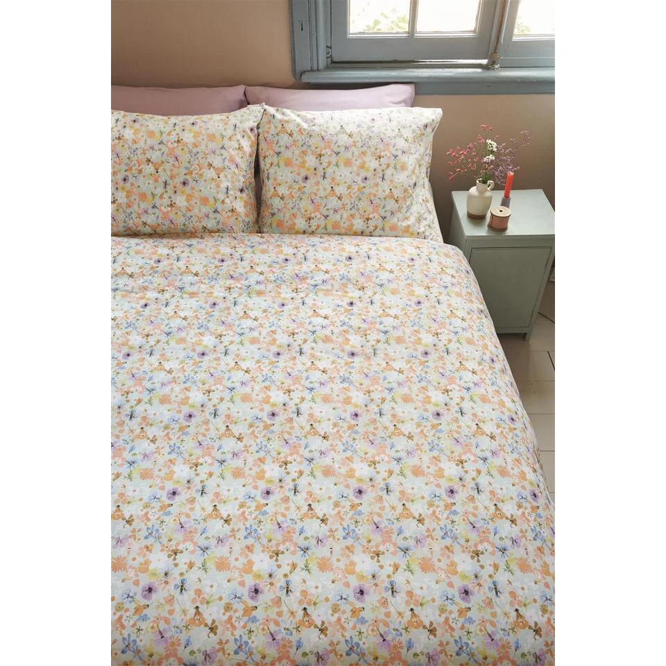 Ariadne At Home Lots Of Flowers Dekbedovertrek - 200x200/220 - Pastel 4 Ariadne At Home Lots Of Flowers Dekbedovertrek - 200x200/220 - Pastel - Afbeelding 2