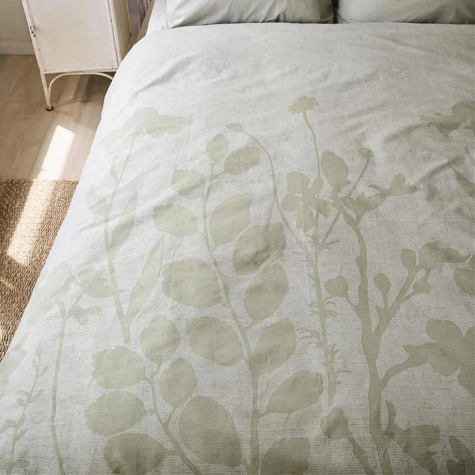 Ariadne At Home Plant Dekbedovertrek - Licht Groen-2-persoons (200... 4 Ariadne At Home Plant Dekbedovertrek - Licht Groen-2-persoons (200... - Afbeelding 2