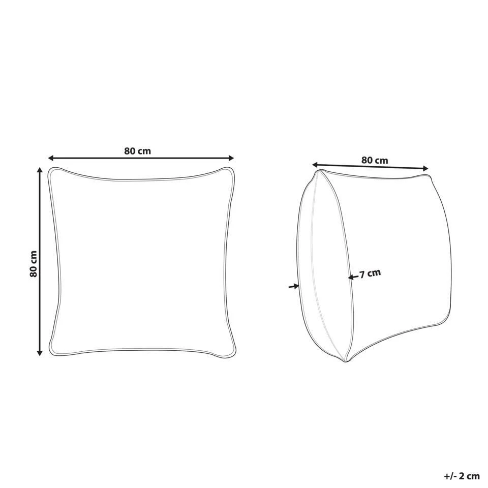 ERRIGAL - Kussen Hoog - Wit - 80 X 80 Cm - Microvezels 6 ERRIGAL - Kussen Hoog - Wit - 80 X 80 Cm - Microvezels - Afbeelding 4