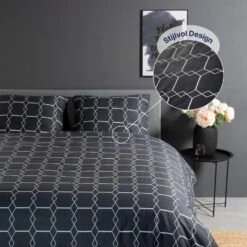 Ten Cate Katoenen Dekbedovertrek - 200x200/220 Cm - Graphic Gray -Leen Bakker Winkel a8213a581ed945c081d27cf1c2a8d45a 1
