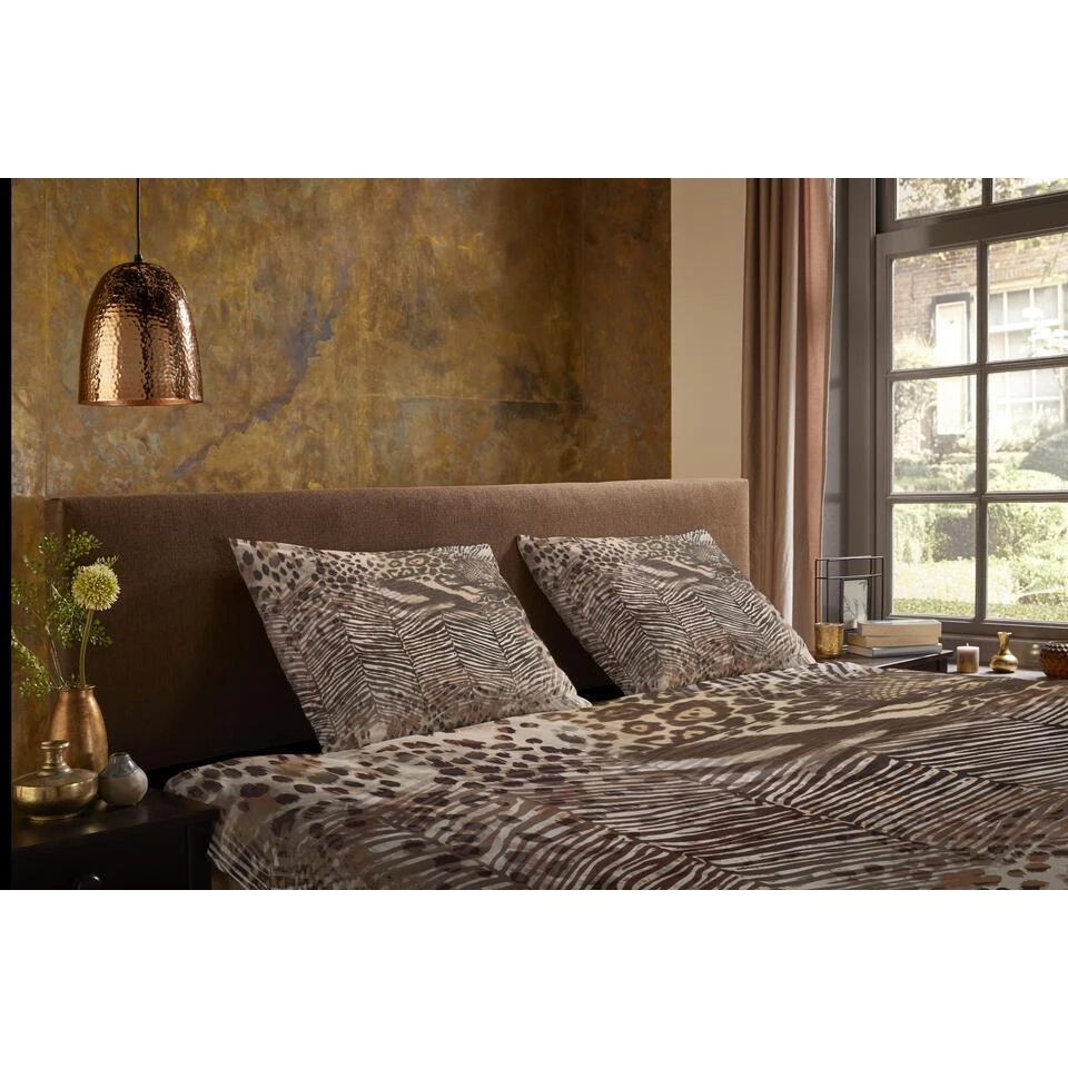 Pure Dekbedovertrek "dierenprint" - Bruin - (240x200/220 Cm) - Microfiber 6 Pure Dekbedovertrek "dierenprint" - Bruin - (240x200/220 Cm) - Microfiber - Afbeelding 4