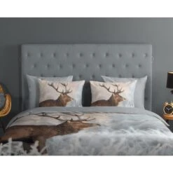 Good Morning Edelhert Dekbedovertrek Grijs-Lits-jumeaux (240 X 200/220 Cm) -Leen Bakker Winkel b64a592cfb444b0080b31141132d1a09