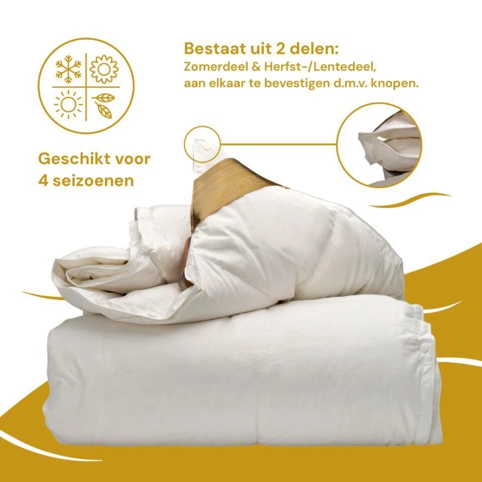 Ten Cate 100% Ganzendonzen 4-Seizoenen Dekbed 200x200 Cm 10 Ten Cate 100% Ganzendonzen 4-Seizoenen Dekbed 200x200 Cm - Afbeelding 8