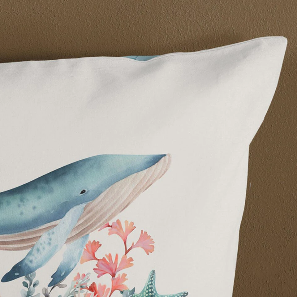 Good Morning Bultrug Walvis Dekbedovertrek Blauw-Lits-jumeaux (240 X 200/220 Cm) 7 Good Morning Bultrug Walvis Dekbedovertrek Blauw-Lits-jumeaux (240 X 200/220 Cm) - Afbeelding 5