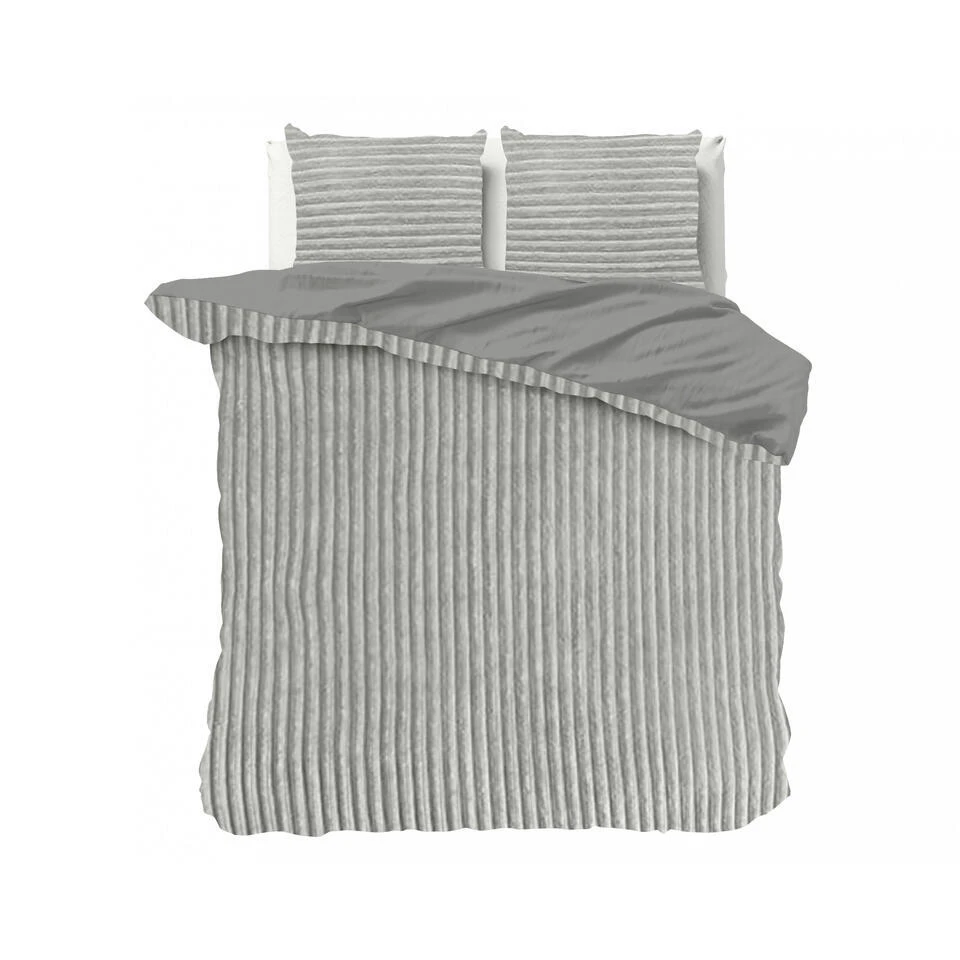 Dekbedovertrek Teddy Rib 200x220 – Fluweelzacht & Knus Design - Grijs 8 Dekbedovertrek Teddy Rib 200x220 – Fluweelzacht & Knus Design - Grijs - Afbeelding 6