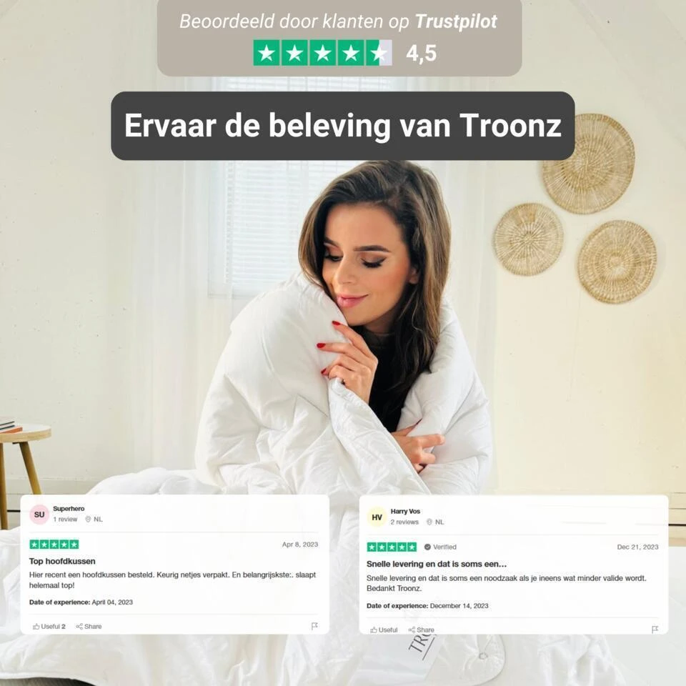 Troonz Hoofdkussen Sleepwave One - Afmeting 60x70 Cm 5 Troonz Hoofdkussen Sleepwave One - Afmeting 60x70 Cm - Afbeelding 3