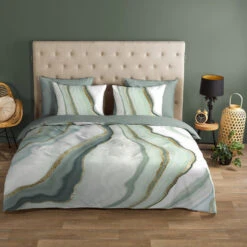 Good Morning Marble Glow Dekbedovertrek Jade-2-persoons (200 X 200/220 Cm) -Leen Bakker Winkel c3e2bf258aa44f8e8293e98272c54f55