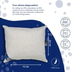 Ten Cate Halfdonzen Hoofdkussen - 60x70 - 2 Stuks -Leen Bakker Winkel c4a6bffbee0346d7810ef4dc937bd5e5