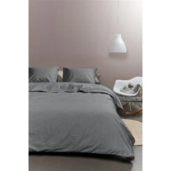 Ambiante Cotton Uni Dekbedovertrek - 200x200/220 - Grijs -Leen Bakker Winkel c5852cccab604597b6f44b0fd4dc9a20