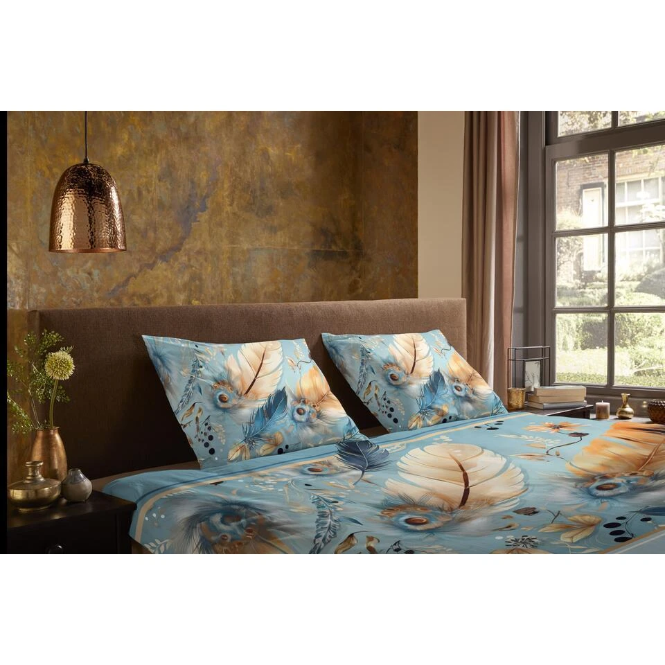 Pure Dekbedovertrek "veren/ Oosters" - Aqua - (200x200/220 Cm) - Microfiber 5 Pure Dekbedovertrek "veren/ Oosters" - Aqua - (200x200/220 Cm) - Microfiber - Afbeelding 3