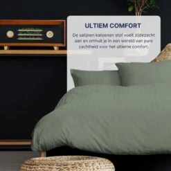 Ten Cate 100% Katoensatijnen Lits-jumeaux Dekbedovertrek - 240x200/220 - Groen -Leen Bakker Winkel cbb6feb1f69b4e328fcbcaa0c0a79459