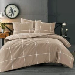 Day Dream Stan - Dekbedovertrek - Eenpersoons - 140 X 200/220 - Beige -Leen Bakker Winkel cc890c3688b04b72b039469900d437a5 1