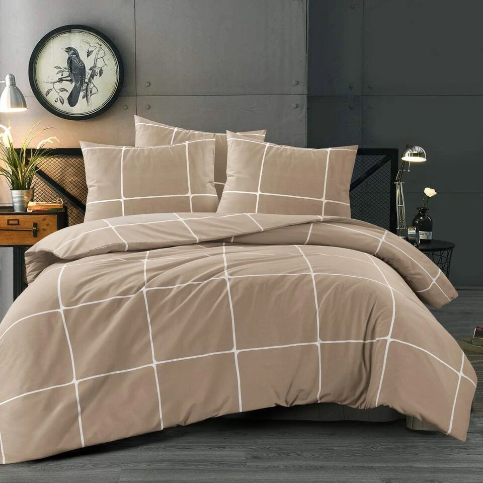 Day Dream Stan - Dekbedovertrek - Tweepersoons - 200 X 200/220 - Beige 4 Day Dream Stan - Dekbedovertrek - Tweepersoons - 200 X 200/220 - Beige - Afbeelding 2
