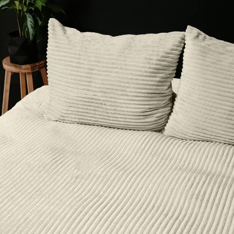 Dekbedovertrek Teddy Rib 140x220 – Fluweelzacht & Knus Design - Beige 6 Dekbedovertrek Teddy Rib 140x220 – Fluweelzacht & Knus Design - Beige - Afbeelding 4