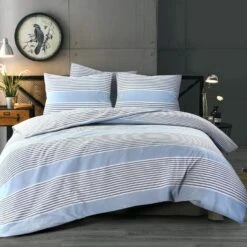 Day Dream Davos - Dekbedovertrek - Tweepersoons - 200 X 200/220 - Lichtblauw -Leen Bakker Winkel cee6068614f54c8696fd724e52ef22fe 1