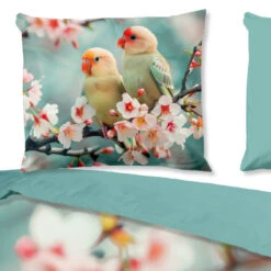 Good Morning Love Birds Dekbedovertrek Aqua-2-persoons (200 X 200/220 Cm) -Leen Bakker Winkel cfd0be88da0740a88e6e1f64438ed13e
