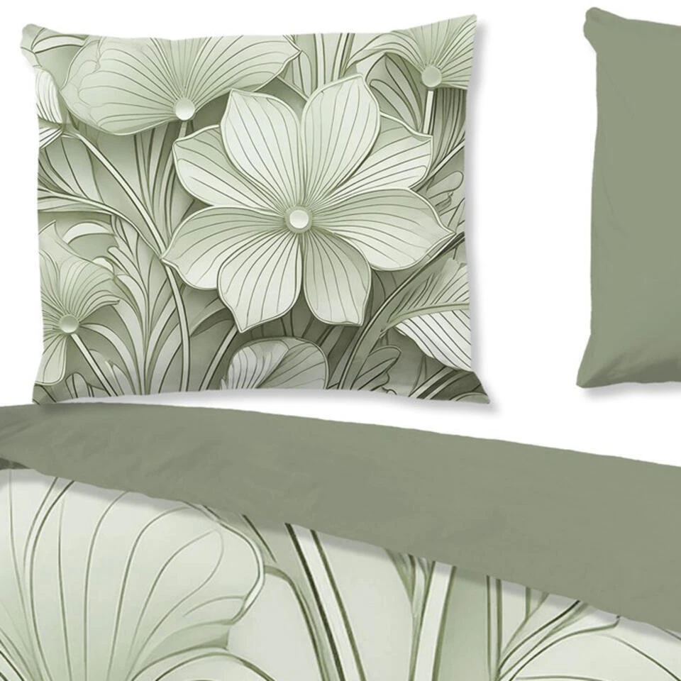 Good Morning Artdeco Dekbedovertrek Groen-2-persoons (200 X 200/220 Cm) 4 Good Morning Artdeco Dekbedovertrek Groen-2-persoons (200 X 200/220 Cm) - Afbeelding 2