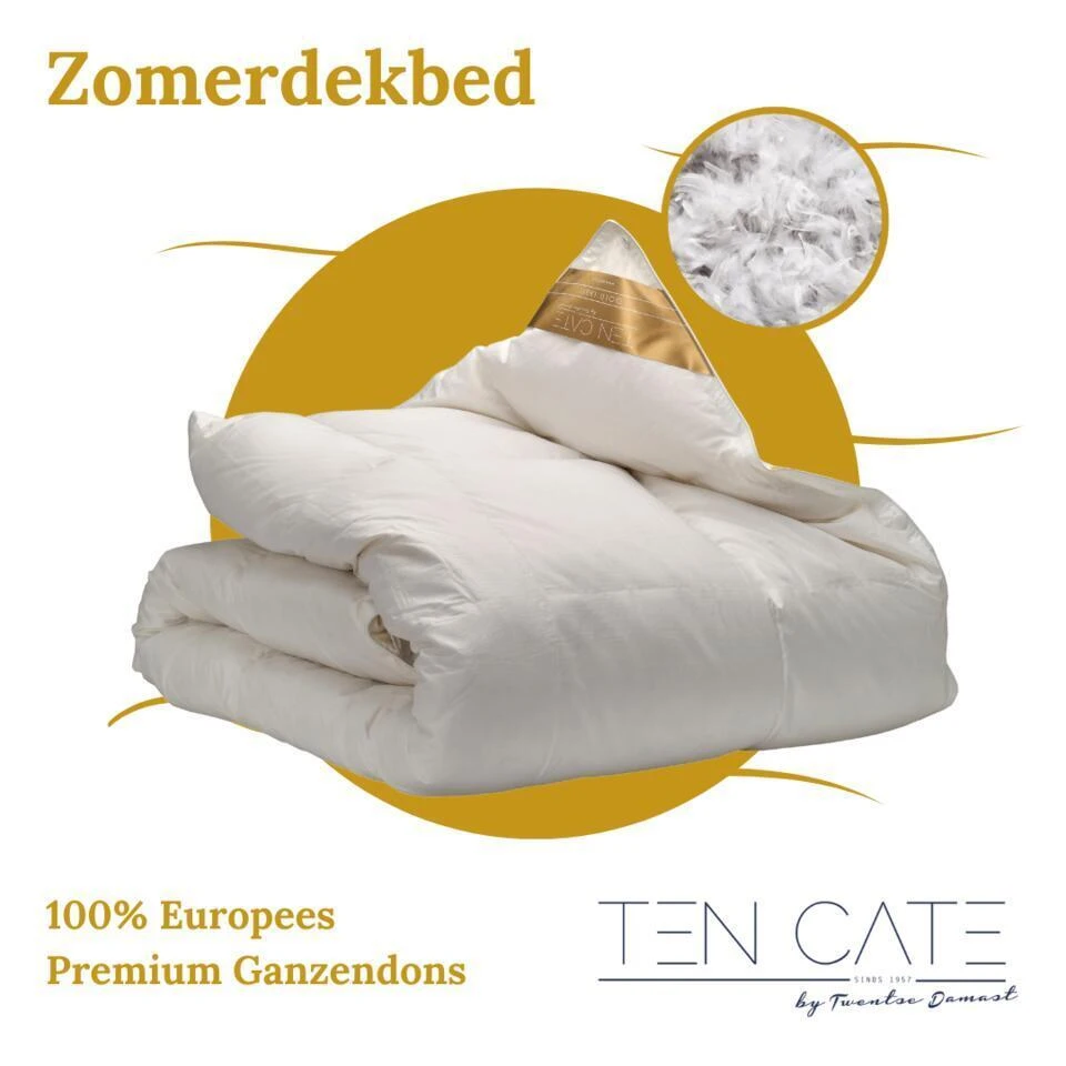 Ten Cate 100% Ganzendonzen 4-Seizoenen Dekbed 200x200 Cm 4 Ten Cate 100% Ganzendonzen 4-Seizoenen Dekbed 200x200 Cm - Afbeelding 2