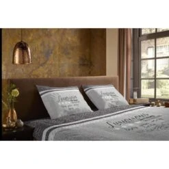 Pure Dekbedovertrek "tekst" - Grijs - (240x200/220 Cm) - Microfiber -Leen Bakker Winkel dbf0144142fb401d9d99fde12a63cbfa