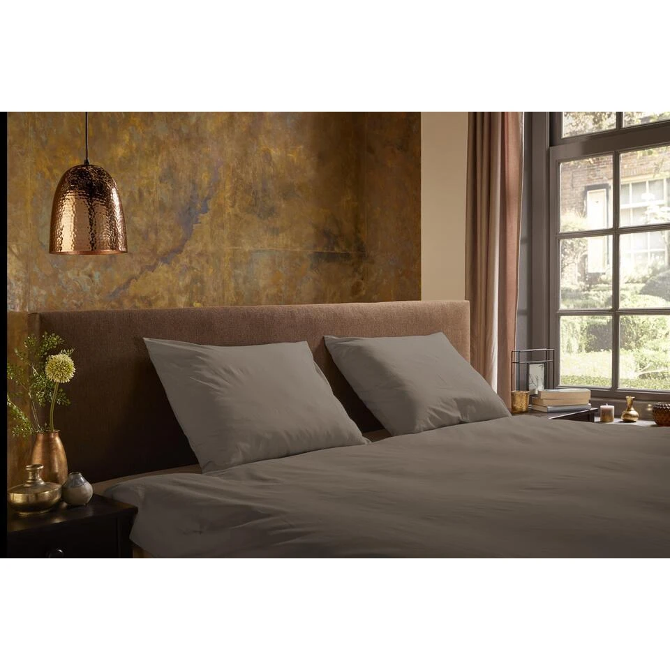 Pure Dekbedovertrek "uni Dessin" - Taupe - (200x200/220 Cm) - Microfiber 5 Pure Dekbedovertrek "uni Dessin" - Taupe - (200x200/220 Cm) - Microfiber - Afbeelding 3