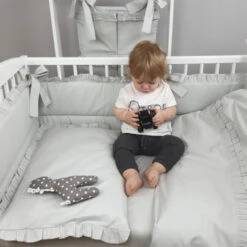 Zavelo Peuter Dekbedovertrek Royal Ruches Grijs 120 X 150 Cm -Leen Bakker Winkel df1a304a13184ad38d5adb2c3278fbaf