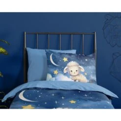 Pure Schattig Lammetje Kinderdekbedovertrek Blauw -Leen Bakker Winkel e1b96c7309804215aa49770b46f18978