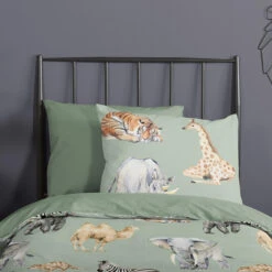 Pure Safari Kinderdekbedovertrek Groen -Leen Bakker Winkel e2648268fc4b4c83aa0c485610afd5f9