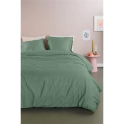 Ambiante Satin Uni Dekbedovertrek - 200x200/220 - Groen -Leen Bakker Winkel e3c31bae7f2841e1830ae6bb551cdf27 1