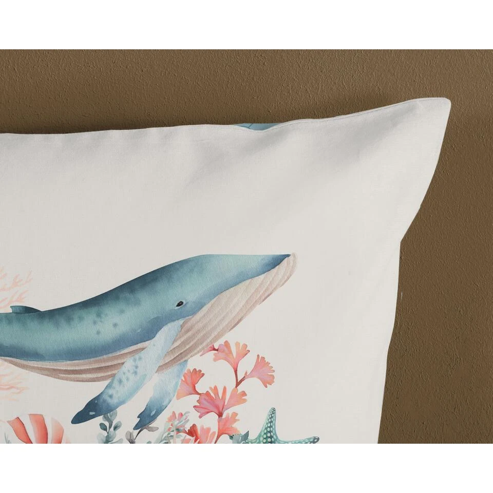 Good Morning Bultrug Walvis Dekbedovertrek Blauw-2-persoons (200 X 200/220 Cm) 9 Good Morning Bultrug Walvis Dekbedovertrek Blauw-2-persoons (200 X 200/220 Cm) - Afbeelding 7