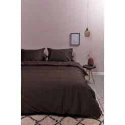 Ambiante Cotton Uni Dekbedovertrek - 260x200/220 - Bruin -Leen Bakker Winkel ec0a9133e90e40ee80e4ac97c0f104a8