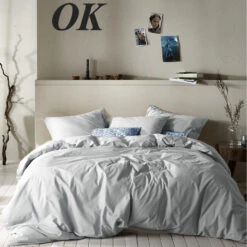 Moodit Dekbedovertrek Basil Silver - Tweepersoons - 200 X 220 Cm - Katoen -Leen Bakker Winkel ece4a77bd5af433c98f2a180bc990ae9