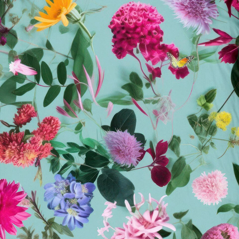 Good Morning Flowerdream Dekbedovertrek Aqua-1-persoons (140 X 200/220 Cm) 9 Good Morning Flowerdream Dekbedovertrek Aqua-1-persoons (140 X 200/220 Cm) - Afbeelding 7