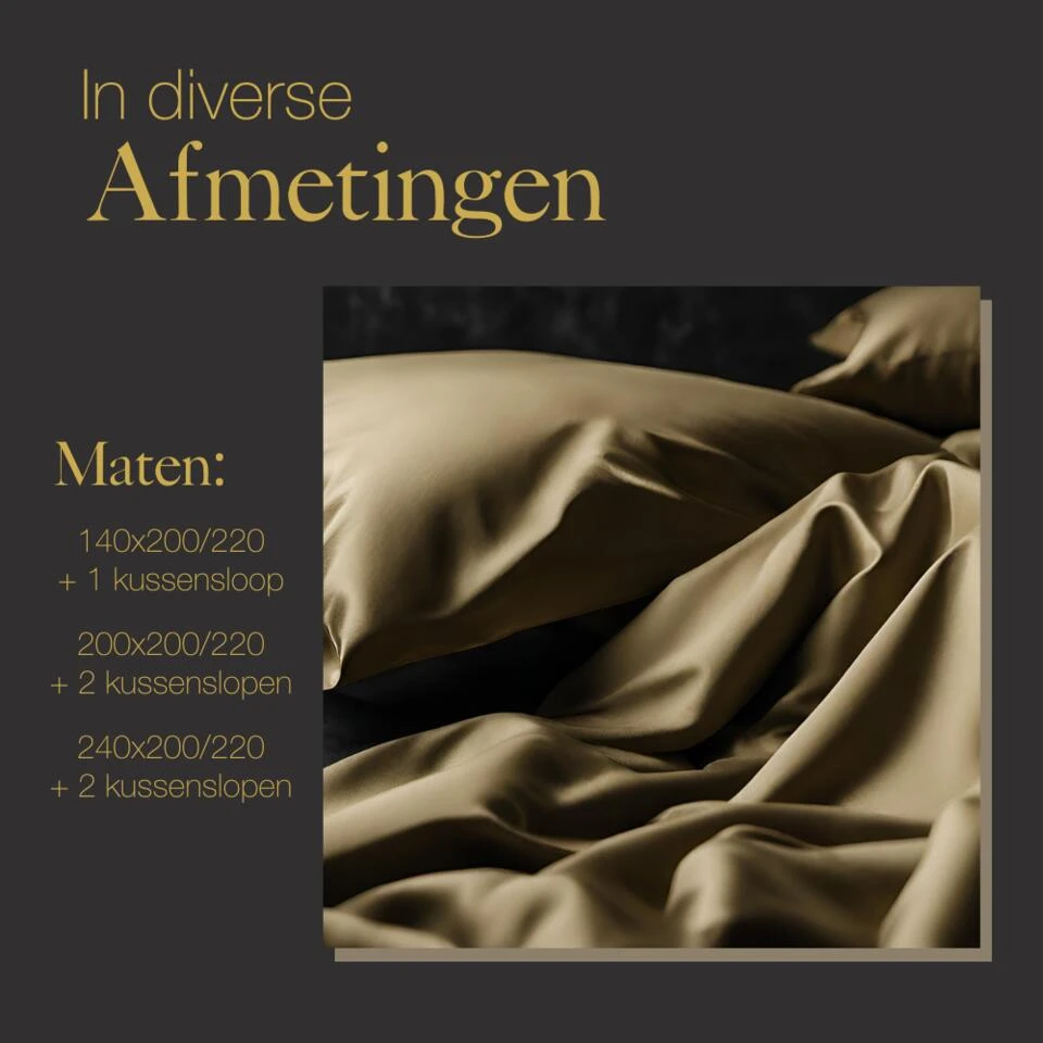 Ten Cate Premium Katoensatijnen Dekbedovertrek 200x200/220 - Glow 4 Ten Cate Premium Katoensatijnen Dekbedovertrek 200x200/220 - Glow - Afbeelding 2