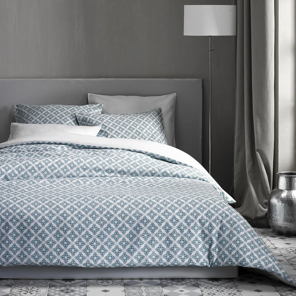 De Witte Lietaer Dekbedovertrek Katoen Satijn Azulejos - 240 X 220 Cm 6 De Witte Lietaer Dekbedovertrek Katoen Satijn Azulejos - 240 X 220 Cm - Afbeelding 4