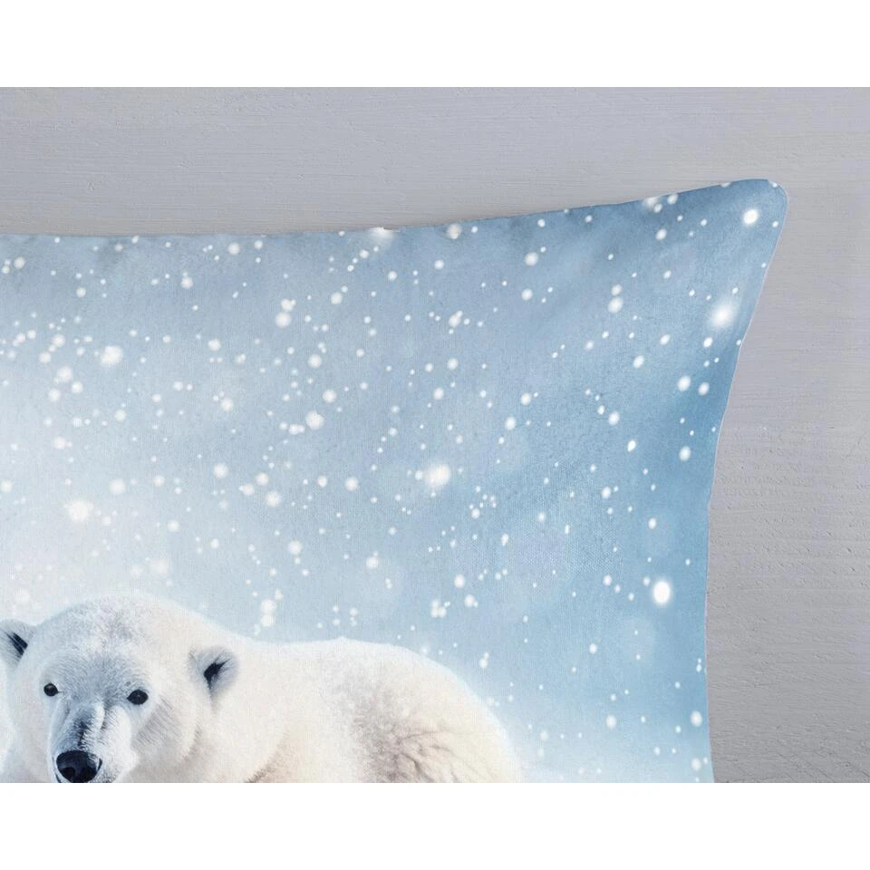 Good Morning IJsbeer Flanel Dekbedovertrek Blauw 12 Good Morning IJsbeer Flanel Dekbedovertrek Blauw - Afbeelding 10