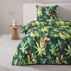 Dekbedovertrek Sem - Groen - 140x200 Cm -Leen Bakker Winkel sf 31106412 9050