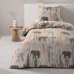 Dekbedovertrek Benji - Zand - 140x200 Cm -Leen Bakker Winkel sf 31106413 9050