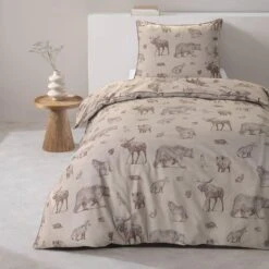 Dekbedovertrek Thomas - Zand - 140x200 Cm -Leen Bakker Winkel sf 31106414 9050