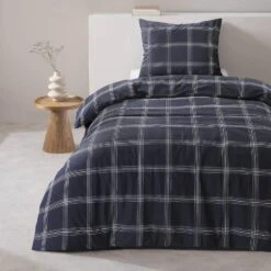 Dekbedovertrek Brussel - Blauw - 140x200/220 Cm -Leen Bakker Winkel sf 31106449 9050